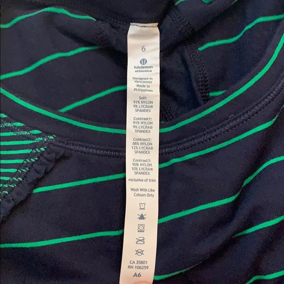 *Lululemon* Green/Navy, Full Tilt LS - Picture 11 of 11
